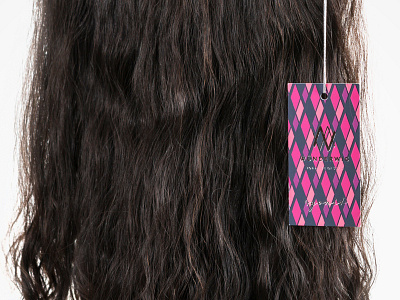 WÜNDERWIG beauty branding fashion female hair identity logo print effect product branding silver tag wig