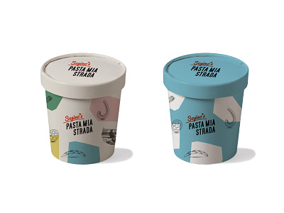 Pasta Mia box branding cheerful fifties food packaging pasta pattern restaurant retro street food takeaway