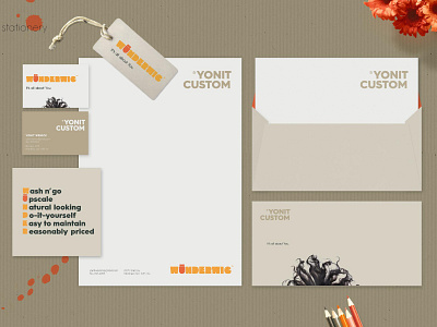 Wunderwig atmosphere branding business cards cardboard diy envelopes fashion identity letterhead stationery