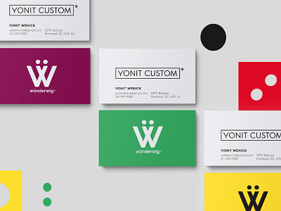 Wunderwig branding business cards circle colourful fashion fashionable hip logo stationery styling trendy typography