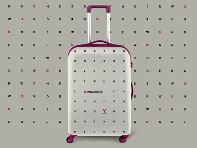 Wunderwig branding consumer brand fashion hair lifestyle logo minimal suitcase travel typography visual identity