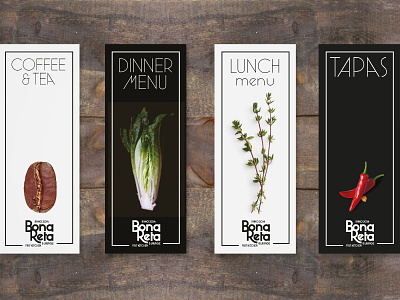 Bona Restaurant branding coffee flyer food identity logo menu menu design restaurant spice typography veggie