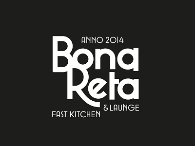 Bona Restaurant branding food identity lettering logo restaurant retro signage typography visual identity