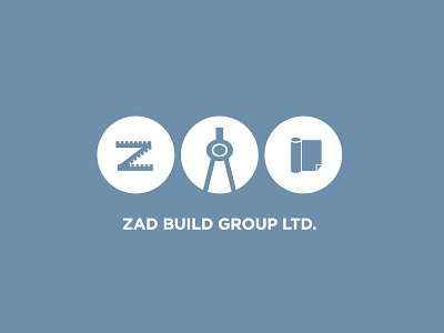ZAD branding building concept construction engineering humor icons identity illustration logo typography visual identity