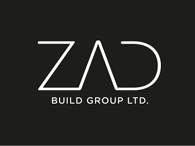ZAD branding building construction engineering identity industrial industry logo logotype minimal typography