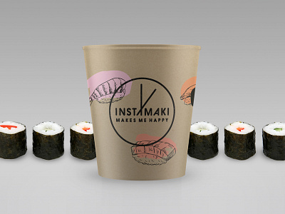 INSTAMAKI packaging branding clock food graphic identity japan kraft logo maki packaging restaurant sushi