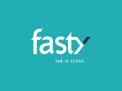 FASTY branding diagonal display fintech identity logo mobile app screen slogan typography visual identity web