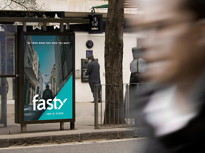 FASTY ad app banking billboard branding bus stop finances graphic design identity logo poster typography