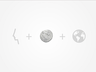 MONETA coin face fintech globe goddess icon international logo concept moneta money profile symbol