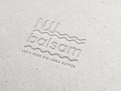 Nil Balsam branding cosmetic cream identity letterpress logo modern nile river shea butter typography water