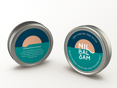 Nil Balsam adventure branding cream label logo nile packaging retro tin can travel vintage water
