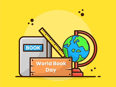 World Book Day 📒 📝 ✏️ book branding cartoon coronavirus day design flat flat design globe graphicdesign icon illustration line logo outline passion style teacher vector world