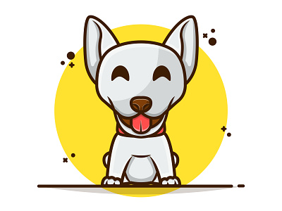 Mascot Logo Cartoon Cute Dog 😚🐶🐶 animal animal logo branding cartoon cute cute animal design dog dogs flat flat design funny husky icon illustration logo logodesign mascot smile vector