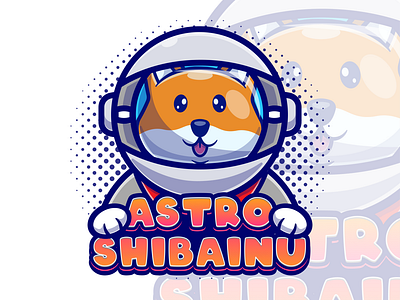 Astro Shibainu Cartoon Mascot Logo