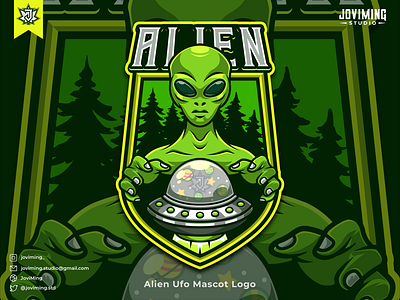 Alien Ufo Mascot Character Logo