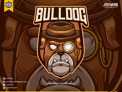 Bulldog Mascot Logo animal animal lovers badge bulldog bulldog france bulldog lovers cartoon design dog illustration logo mascot pet