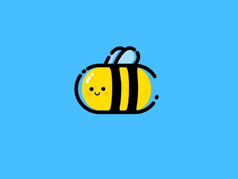 Bee animation gif ui