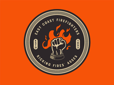 East Coast Firefighters badge badge design badge logo badgedesign badges fire firefighter firefighters flame flame logo illustration logo logodesign