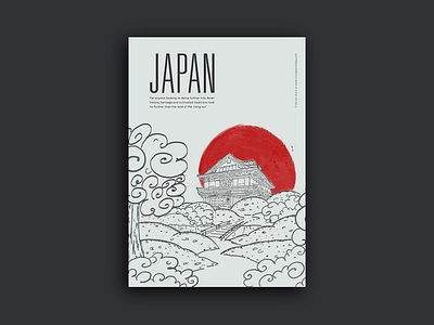Japan poster branding design flat illustration poster poster art vector
