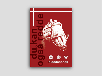 You can also save blood blood donation campaign danish denmark design duotone flat football goalkeeper illustration poster poster design posters