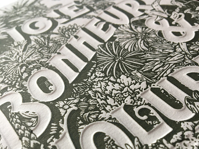 Letterpress subtilities • Joie Bonheur & Volupté