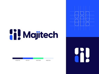 Majitech - Logo Design branding design flat icon logo minimal typography vector web