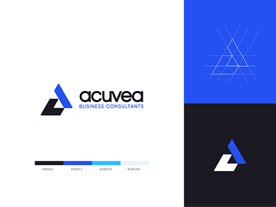 Acuvea Business Consultants - Logo Design animation branding design icon illustration logo minimal typography vector web