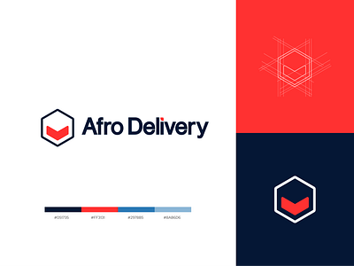 Afro Delivery - Logo Design animation art branding design illustration logo minimal typography vector web