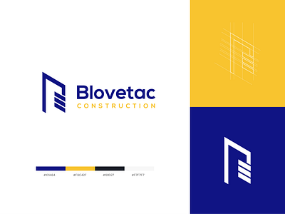 Blovetac Construction - Logo Design branding design graphic design illustration logo minimal typography web