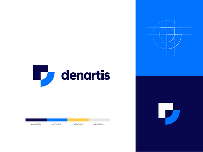 Denartis Technologies - Logo Design animation branding design flat graphic design illustration logo minimal typography vector