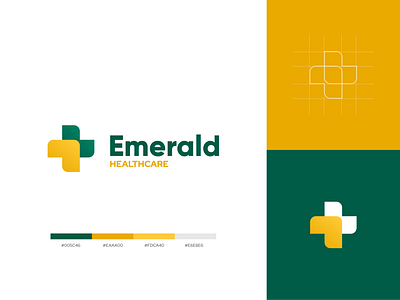 Emerald Healthcare - Logo Design animation branding design flat graphic design illustration logo minimal typography vector