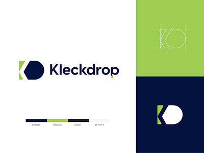 Kleckdrop - Logo Design branding design illustration illustrator logo minimal typography ux vector website