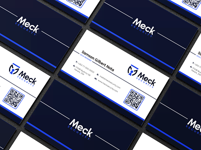 Meck Security - Business Card Design branding design illustration logo minimal typography