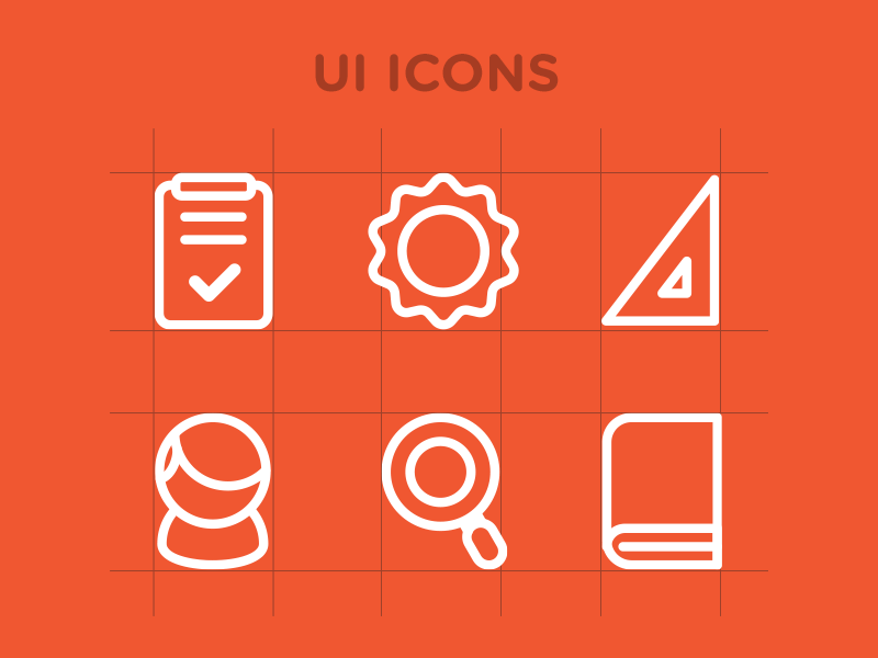 UI Icon Set grid icons ui ux