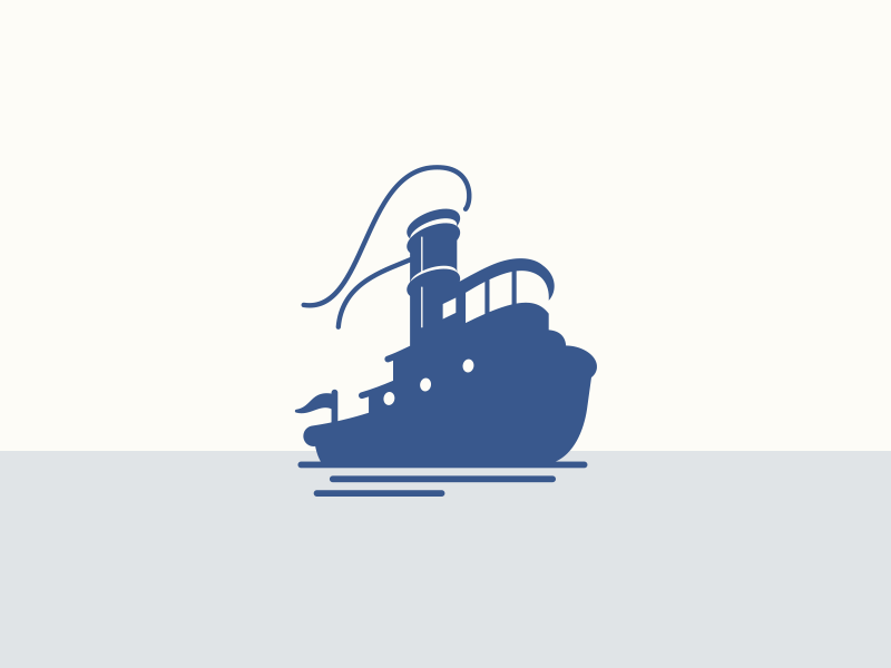 Tugboat identity illustration logo tugboat