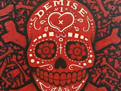 Demise, No. 1 acrylic painting skull