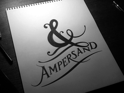 Ampersand ampersand handdrawn sketchbook type