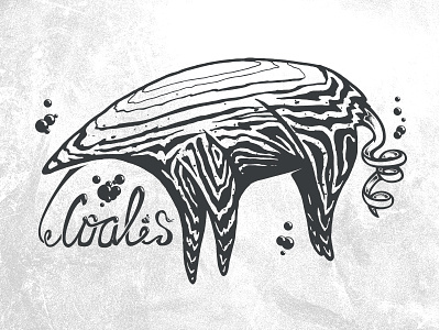 Coalis illustration anteater beast coal design illustration