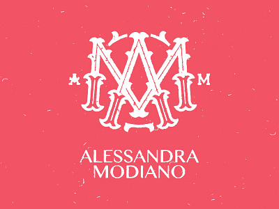 Alessandra Modiano logo am design lettering ligature logo typography