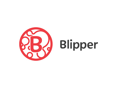 Blipper logo ads ball friends logo moon planet