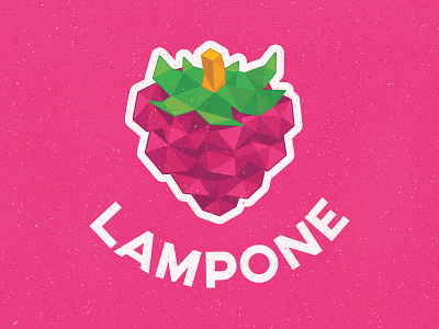Lampone logo berry lampone logo lowpoly raspberry razz