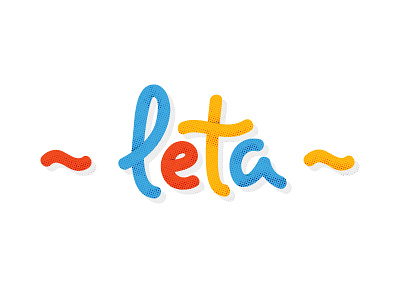 Leta logo beach halftone letter lettering logo summer sun travel