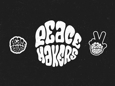 Peacemakers lettering customtype hippie lettering logo logotype peace pmt type
