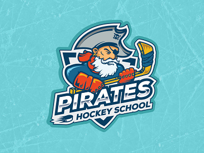 Pirates hockey school arrr hockey ice logo nhl pirat school shield