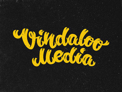 Vindaloo media custom handwritten lettering logo media music production type vindaloo