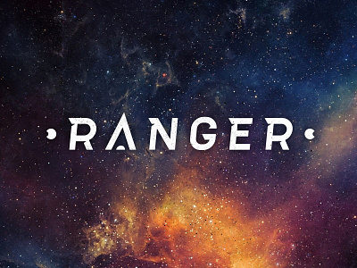Ranger logo development studio game lettering logo meteor planet ranger space spaceship stars