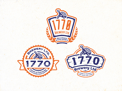 1770 Brewery Ltd. WIP 1770 beer branding brewery craft ipa logo seychelles turtle