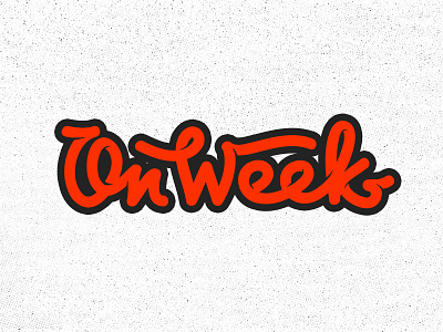 On Week logo booking custom lettering logo onweek restaurant type typography week