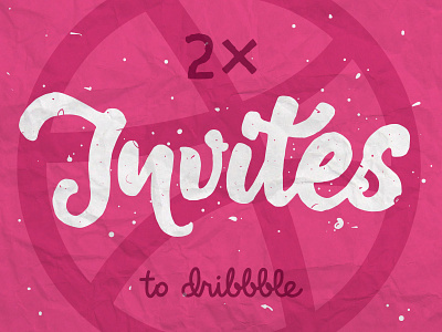 2x Invites giveaway dribbble giveaway handdrawn invitation invite lettering letters