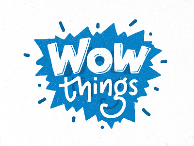 Wow things comics gadget it lettering logo project thing things type typography wow
